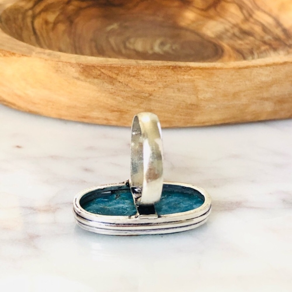 Apatite Silver Ring - Picture 5 of 10